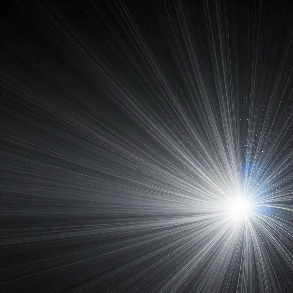 Silver filaments converge into a soft bloom in deep graphite haze, with calm space for copy.